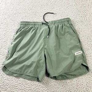 Legends Luka Shorts Mens Large Green Lined Running Quick Dry Stretch Athletic
